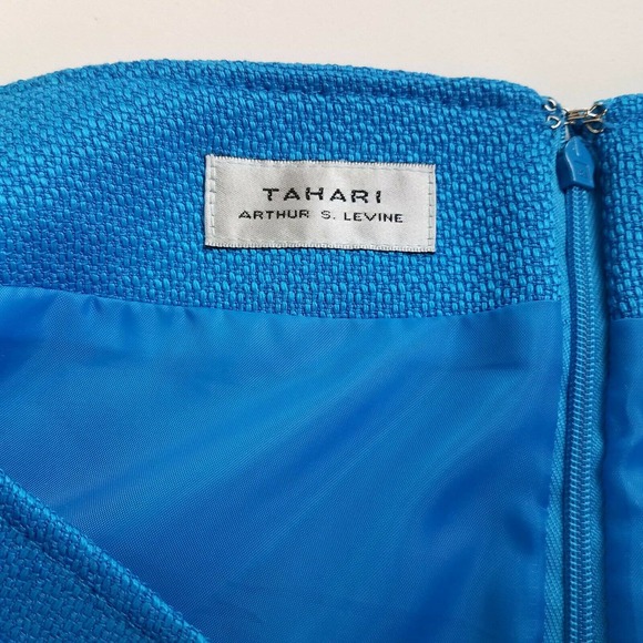 Tahari Blue Pencil Skirt - Picture 8 of 12